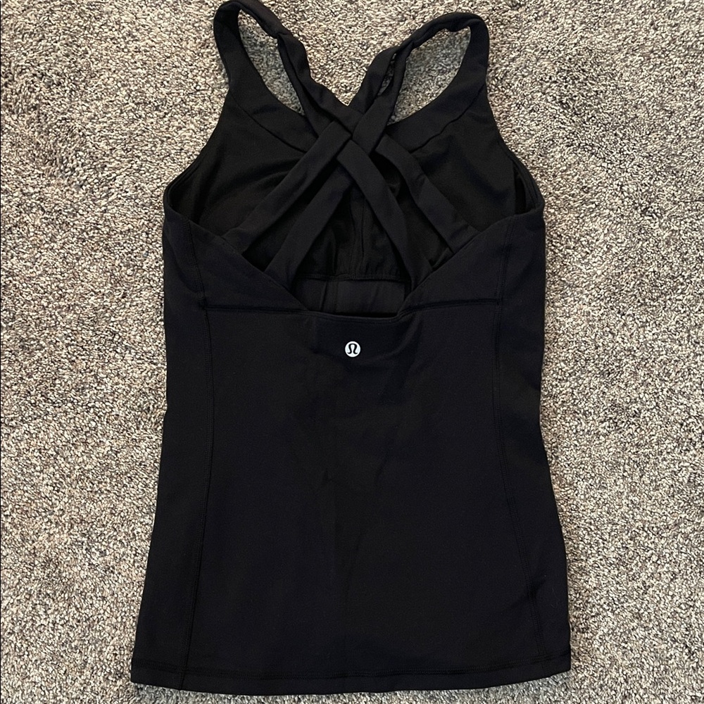 lululemon athletica Black Strappy Tank Top